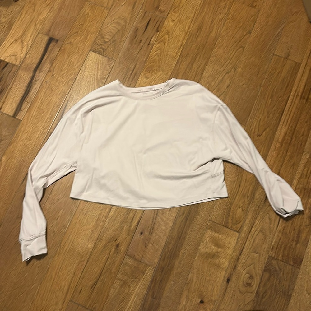 Light pink, Lululemon half shirt, size 4